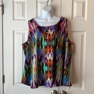Sleeveless Ikat Print Top